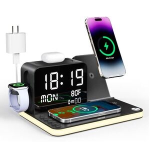 Acer 7-in-1 Wireless Charging Station Alarm Clock for iPhone Apple Watch AirPods